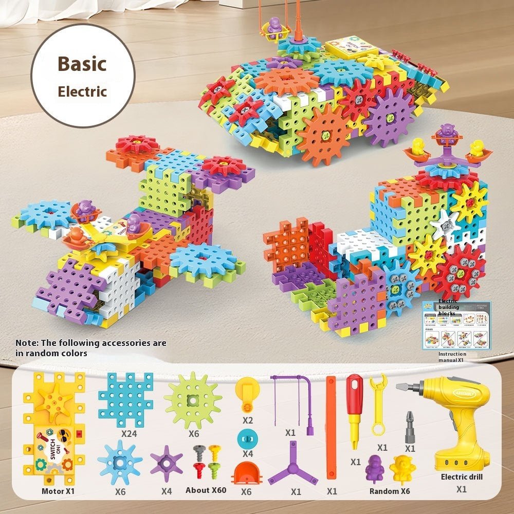 Puzzle Variety Electric Building Blocks Large Particle DIY - 0 - LumeraKids
