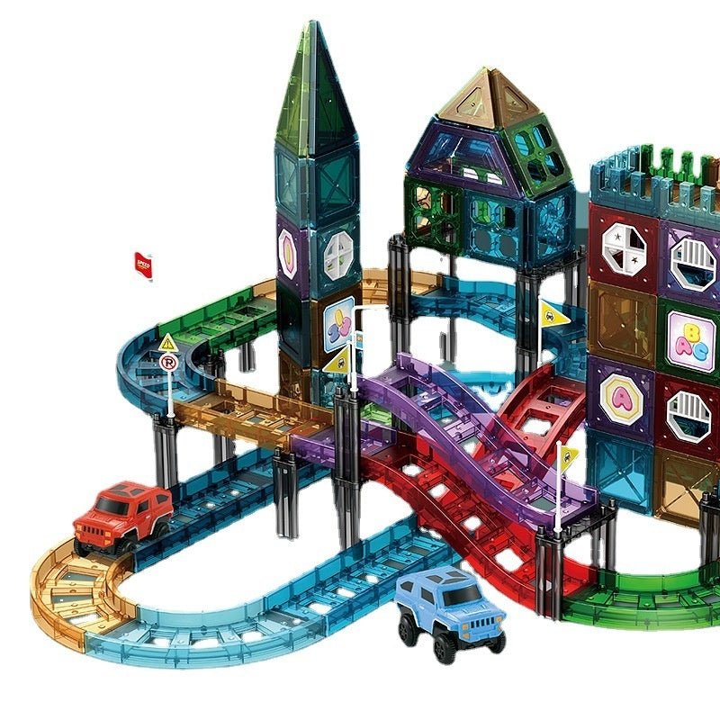 Magnetic Track Building Block Puzzle Toy For Construction - 0 - LumeraKids