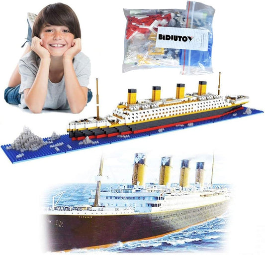 BIDIUTOY Titanic – Maquette en micro-briques | 1860 pièces | Puzzle 3D éducatif - LumeraKids