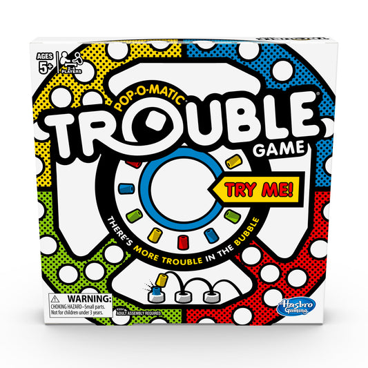 Hasbro Trouble Jeu de Société — Pop-O-Matic, Course & Stratégie, 2-4 Joueurs | Dès 5 Ans