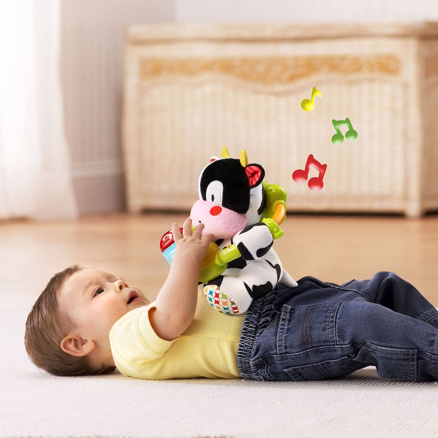 VTech Lil' Critters Vache Musicale — Perles, Boutons Lumineux & 30+ Chansons | 0-24 Mois