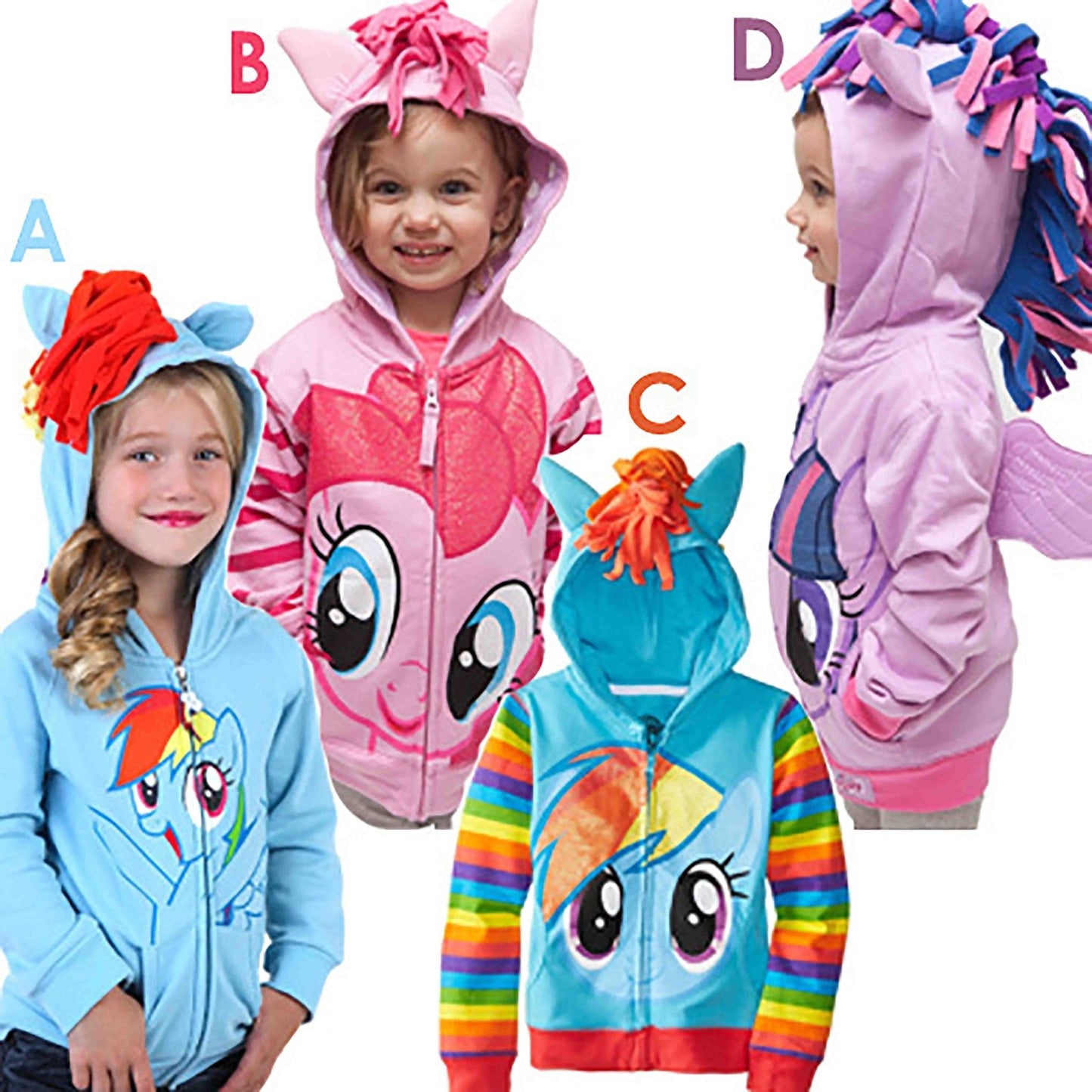 Sweat à Capuche Licorne Arc-en-Ciel pour Filles | Fermeture Éclair & Ailes 3D - LumeraKids
