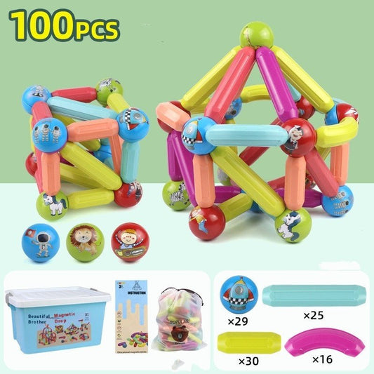 Big Size DIY Magnetic Construction Set Early Learning Constructor Variety Magnetic Rod Building Blocks For Children Toys Gift - 0 - LumeraKids