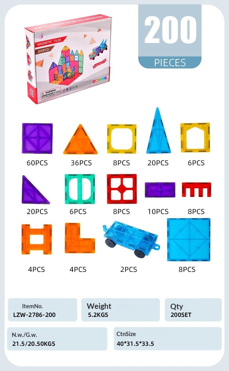 Assembly Magnetic Square Block Building Toys - 0 - LumeraKids