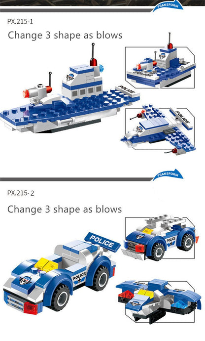 762Pcs Robot Car City Police Building Blocks Set - 0 - LumeraKids