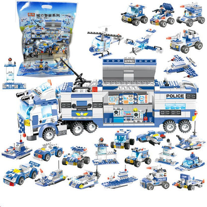 762Pcs Robot Car City Police Building Blocks Set - 0 - LumeraKids