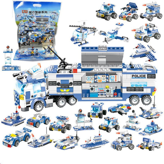 762Pcs Robot Car City Police Building Blocks Set - 0 - LumeraKids