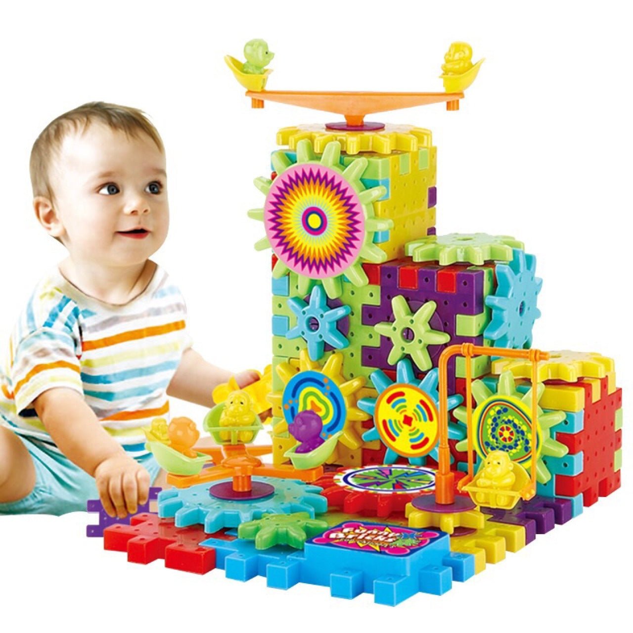 Electric Gears 3D Model Building Kits Plastic Brick Blocks Educational Toys for Kids - 0 - LumeraKids