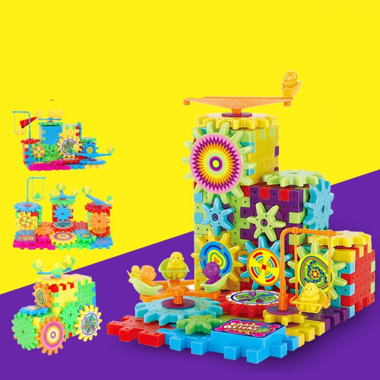 Electric Gears 3D Model Building Kits Plastic Brick Blocks Educational Toys for Kids - 0 - LumeraKids