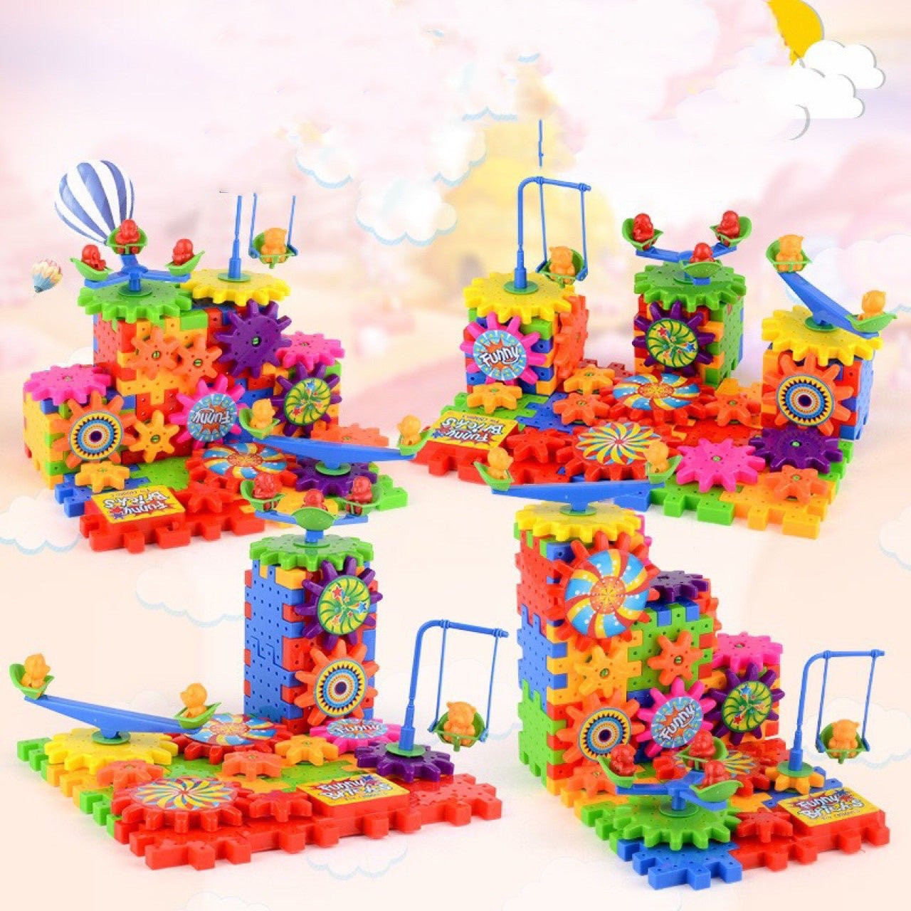 Electric Gears 3D Model Building Kits Plastic Brick Blocks Educational Toys for Kids - 0 - LumeraKids