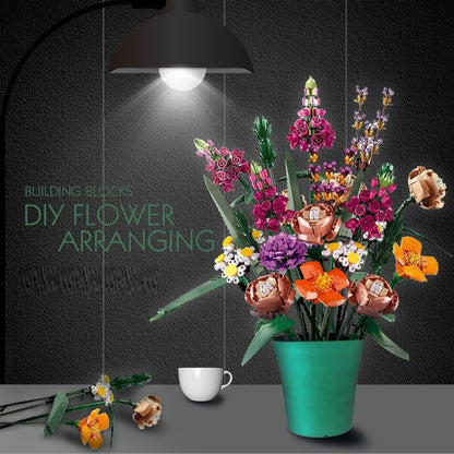 Building Blocks Phalaenopsis Potted Bonsai Bouquet Building Block Ornaments - 0 - LumeraKids