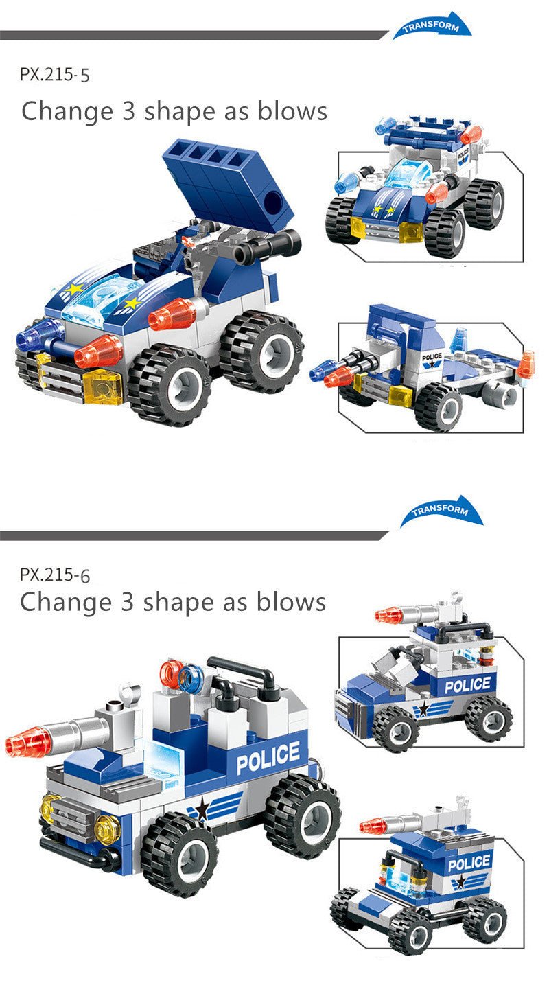 762Pcs Robot Car City Police Building Blocks Set - 0 - LumeraKids
