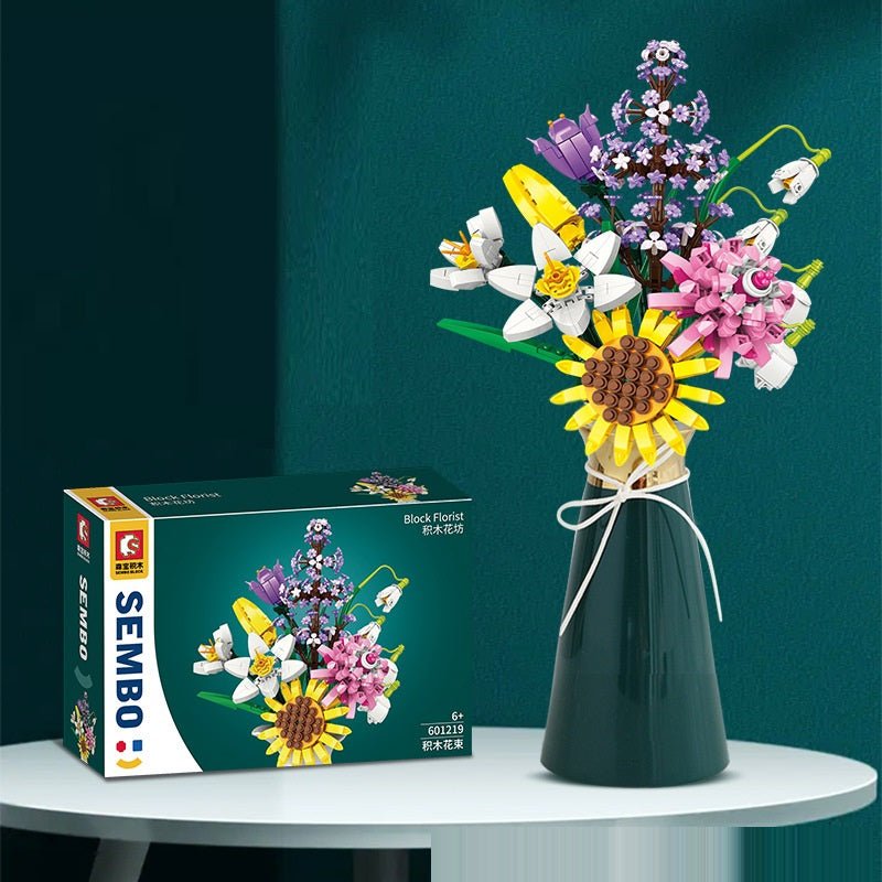 Building Blocks Phalaenopsis Potted Bonsai Bouquet Building Block Ornaments - 0 - LumeraKids
