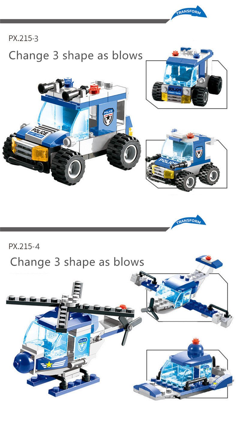 762Pcs Robot Car City Police Building Blocks Set - 0 - LumeraKids