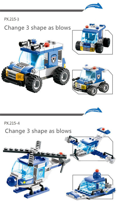 762Pcs Robot Car City Police Building Blocks Set - 0 - LumeraKids