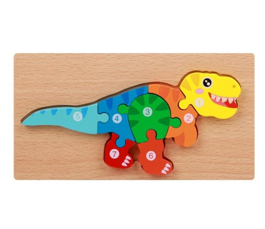 Children's 3D Wooden Three Dimensional Puzzle Blocks - 0 - LumeraKids