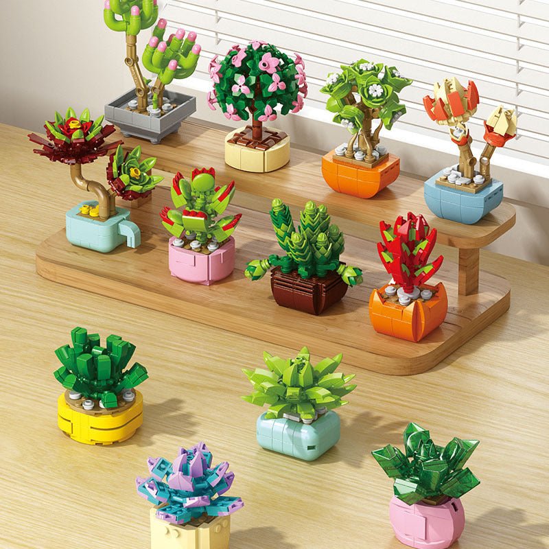 Succulent Small Particle Building Blocks Toy - 0 - LumeraKids