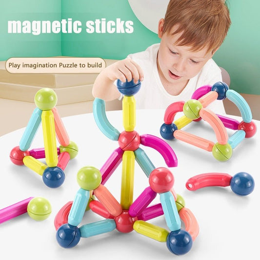 Big Size DIY Magnetic Construction Set Early Learning Constructor Variety Magnetic Rod Building Blocks For Children Toys Gift - 0 - LumeraKids