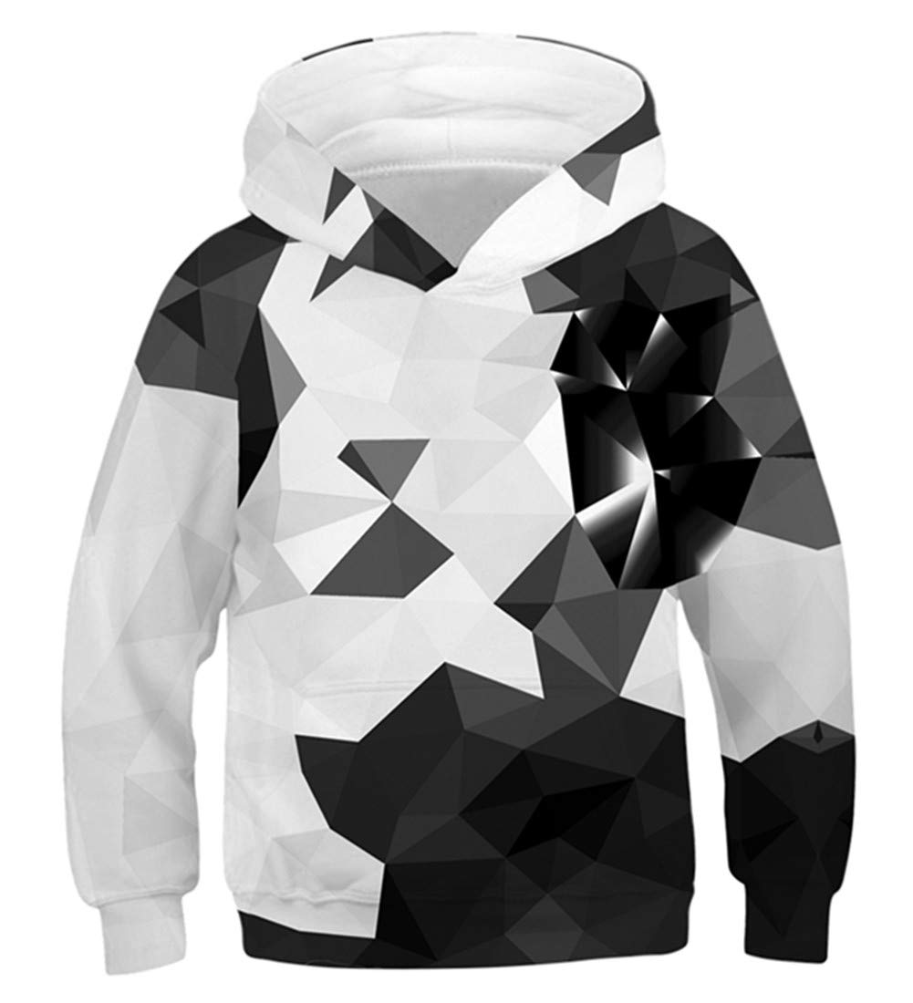 Idgreatim Hoodie 3D Graphique Enfant — Imprimé Animaux & Motifs, 88% Polyester | 6-16 Ans