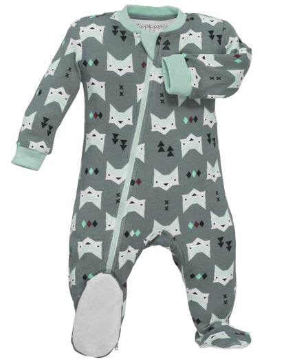 Pyjama Bébé ZippyJamz – Coton Bio GOTS | Double Fermeture Éclair
