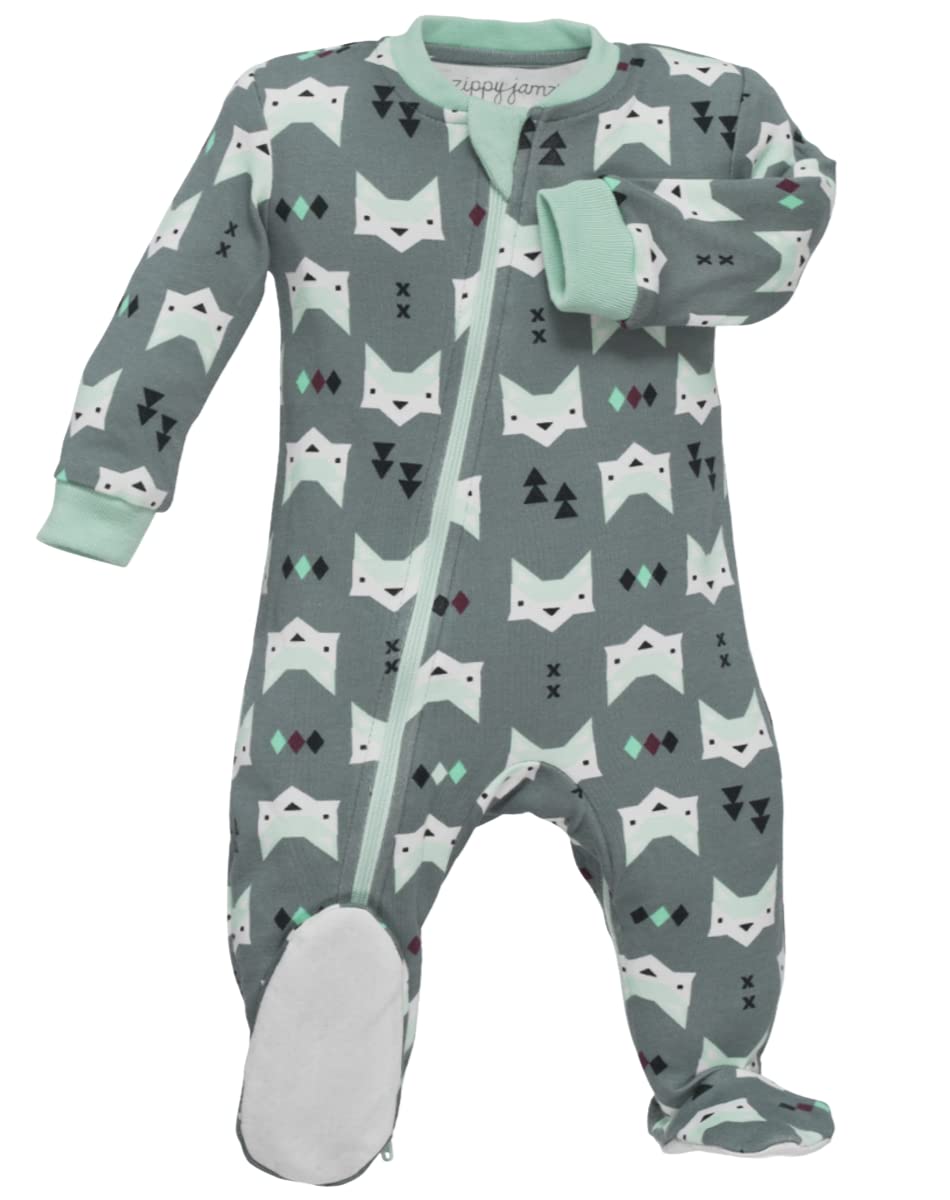 Pyjama Bébé ZippyJamz – Coton Bio GOTS | Double Fermeture Éclair
