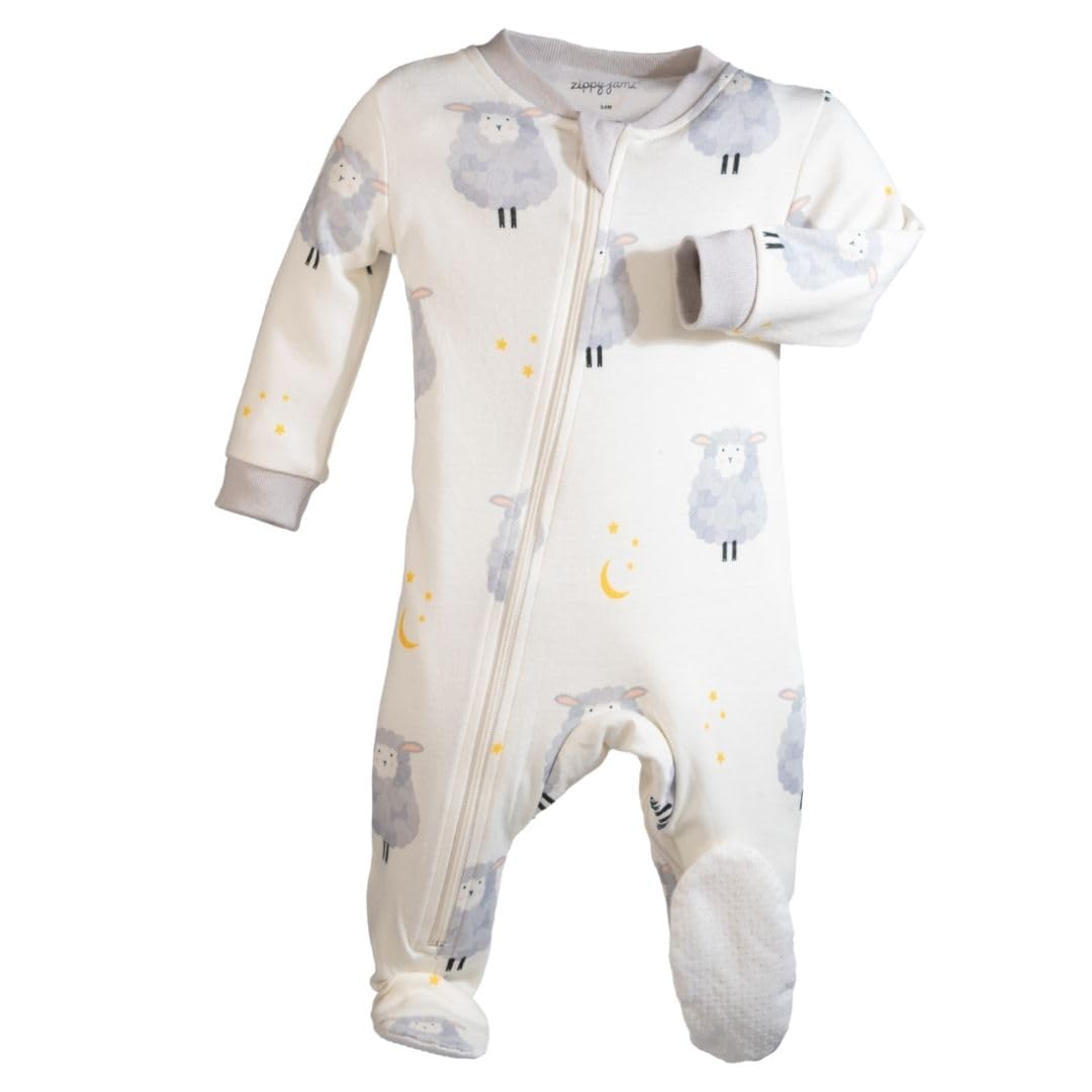 Pyjama Bébé ZippyJamz – Coton Bio GOTS | Double Fermeture Éclair
