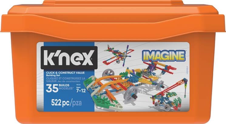 K'NEX Click & Construct – Ensemble de construction 522 pièces | STEM | Dès 7 ans