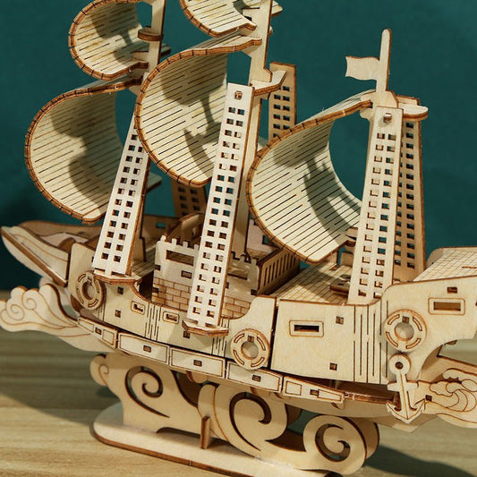 Puzzle 3D en bois de tilleul – Maquette à assembler pour enfants (83 pièces) - 0 - LumeraKids