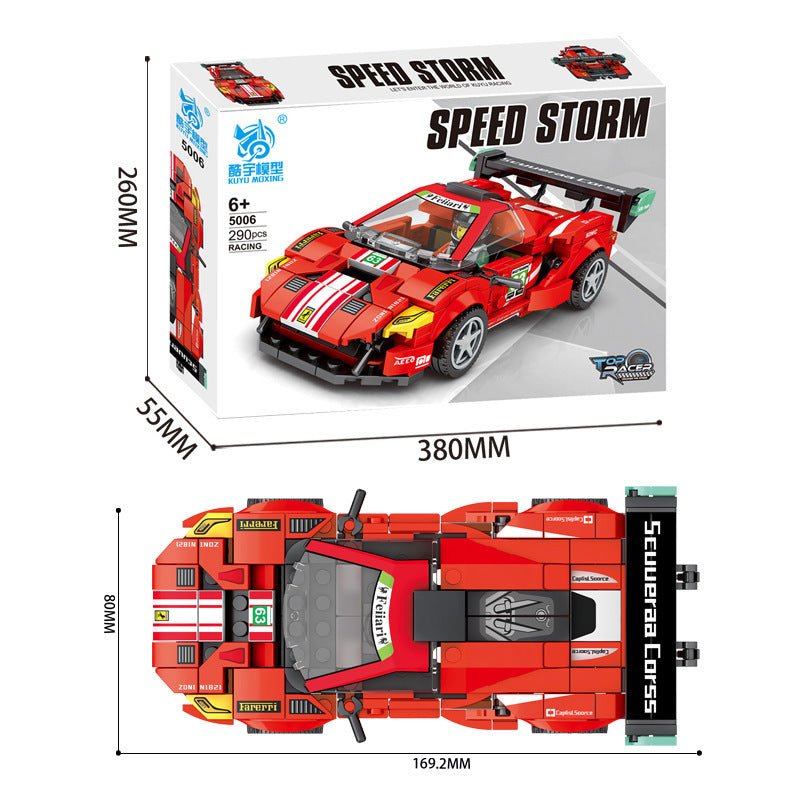 Big Gift Box Racing Building Blocks Boy Toy - 0 - LumeraKids