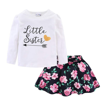 Ensemble 2 Pièces Fille | Haut + Short | Col Dentelle Floral | Coton | 12 mois à 10 ans