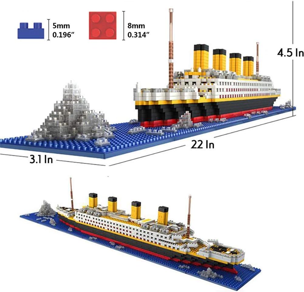 BIDIUTOY Titanic – Maquette en micro-briques | 1860 pièces | Puzzle 3D éducatif - LumeraKids
