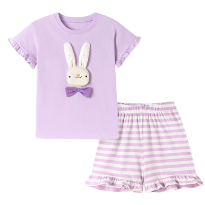 Ensemble 2 Pièces Fille Été | T-Shirt Sans Manches + Short | 100% Coton | 18 mois à 7 ans