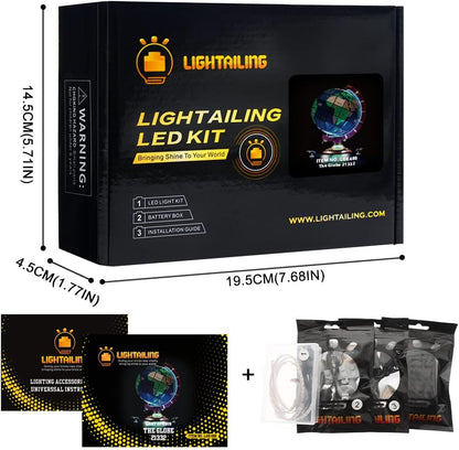 Kit LED LIGHTAILING compatible avec LEGO Ideas Le Globe 21332 (modèle non inclus)