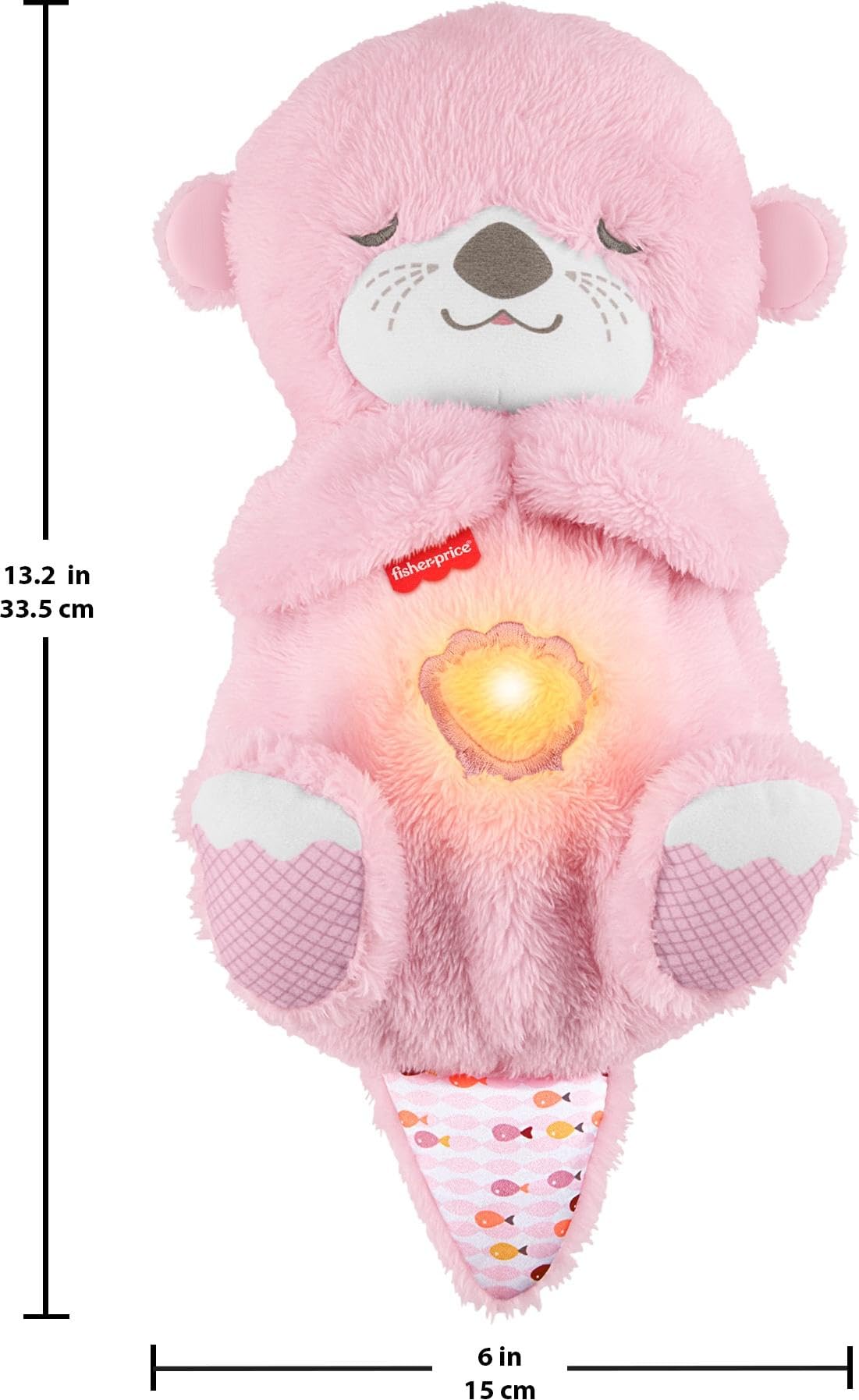 Fisher-Price Loutre Apaisante avec Mouvements Respiratoires — Machine à Sons, Lumières & Musique Douce pour Nouveau-Nés