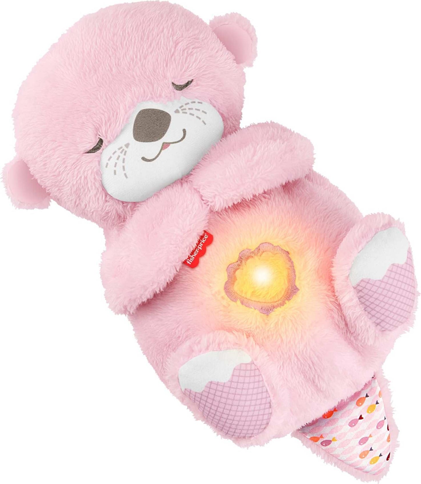 Fisher-Price Loutre Apaisante avec Mouvements Respiratoires — Machine à Sons, Lumières & Musique Douce pour Nouveau-Nés