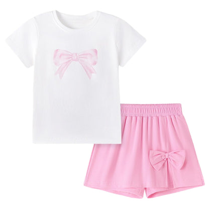 Ensemble 2 Pièces Fille Été | T-Shirt Sans Manches + Short | 100% Coton | 18 mois à 7 ans