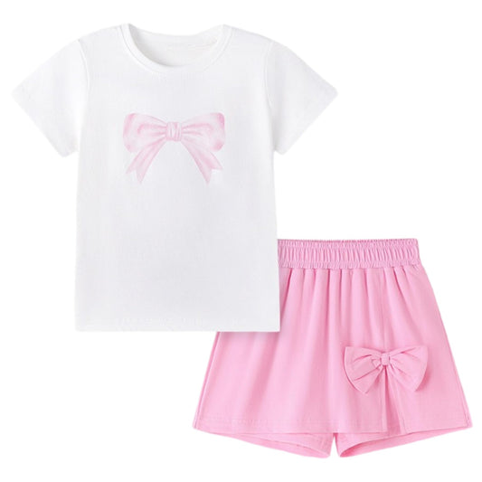 Ensemble 2 Pièces Fille Été | T-Shirt Sans Manches + Short | 100% Coton | 18 mois à 7 ans