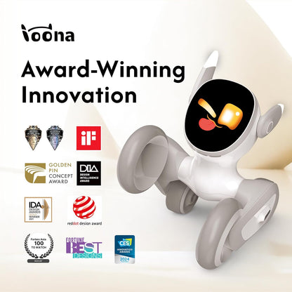 Loona V28 : Robot Animal de Compagnie Intelligent avec IA – Commande Vocale, Reconnaissance des Gestes & Interaction en Temps Réel pour Enfants – Avec Station de Recharge