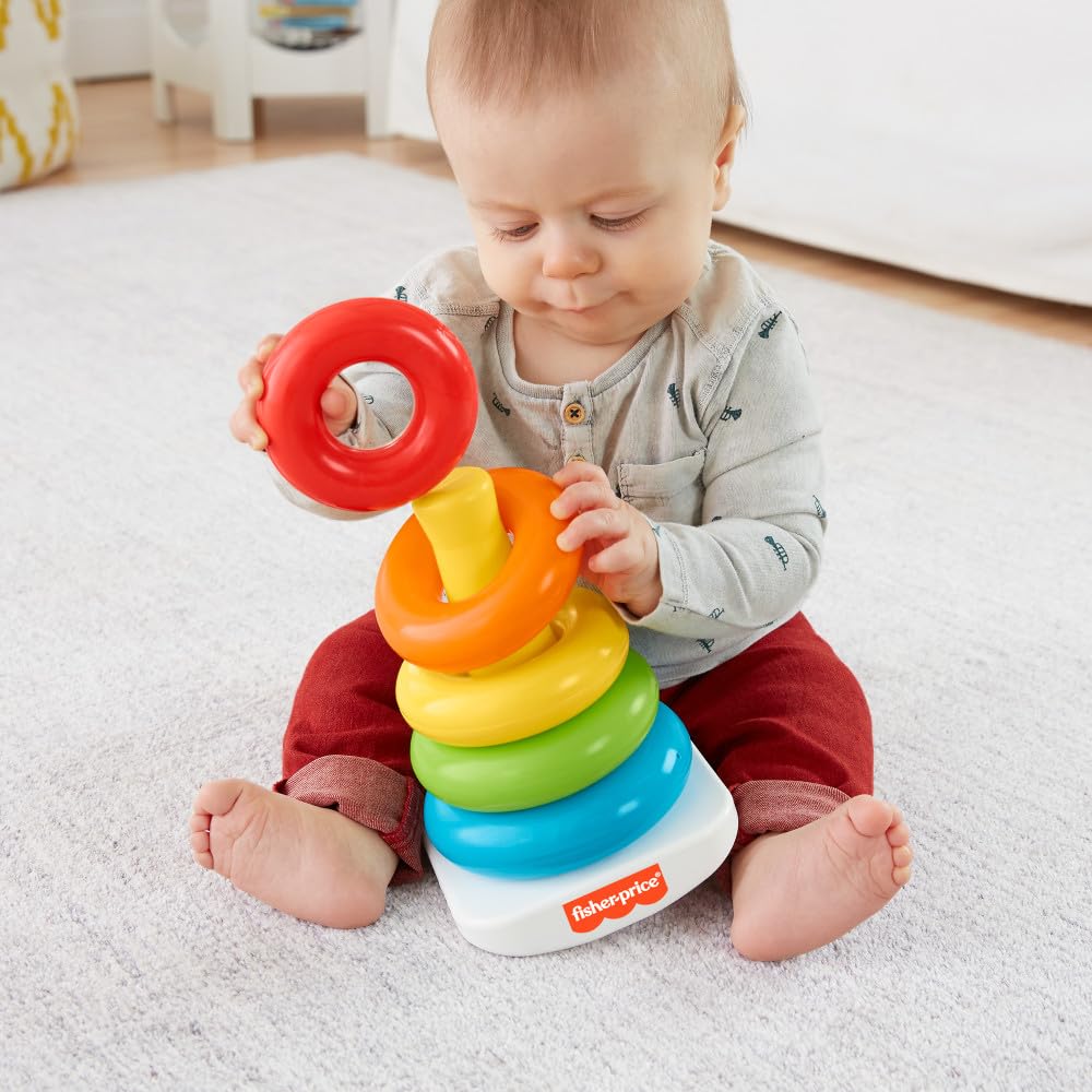 Fisher-Price Rock-a-Stack — Anneaux À Empiler, Base Culbuto | Dès 6 Mois