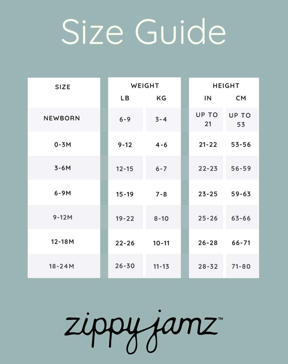 Pyjama Bébé ZippyJamz – Coton Bio GOTS | Double Fermeture Éclair