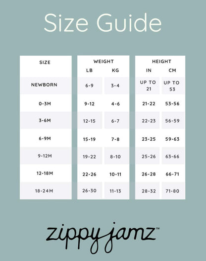 Pyjama Bébé ZippyJamz – Coton Bio GOTS | Double Fermeture Éclair