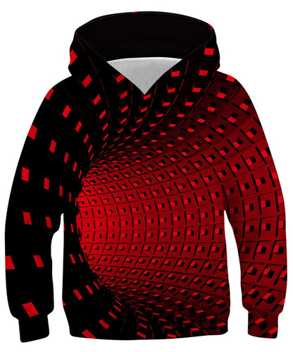 Idgreatim Hoodie 3D Graphique Enfant — Imprimé Animaux & Motifs, 88% Polyester | 6-16 Ans
