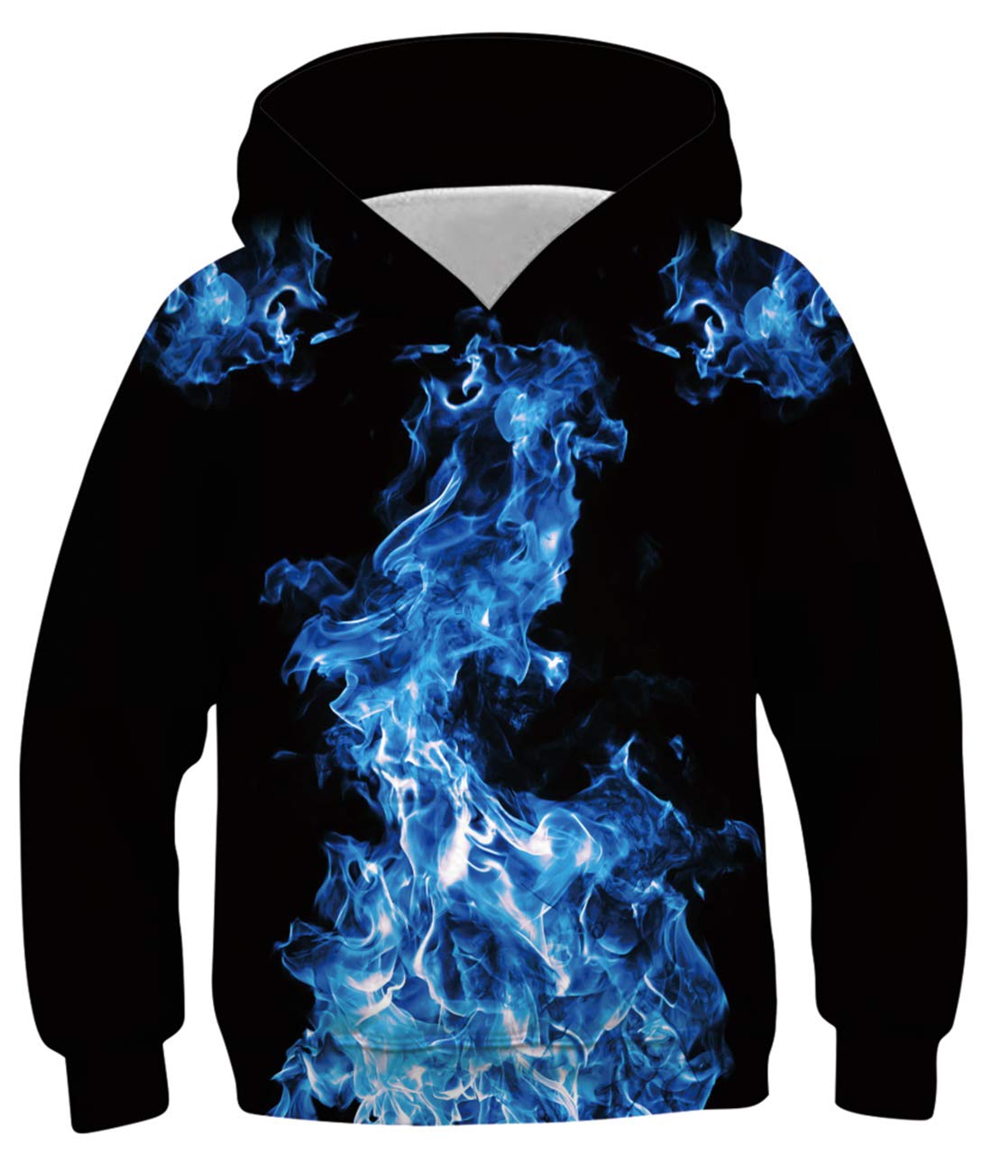 Idgreatim Hoodie 3D Graphique Enfant — Imprimé Animaux & Motifs, 88% Polyester | 6-16 Ans