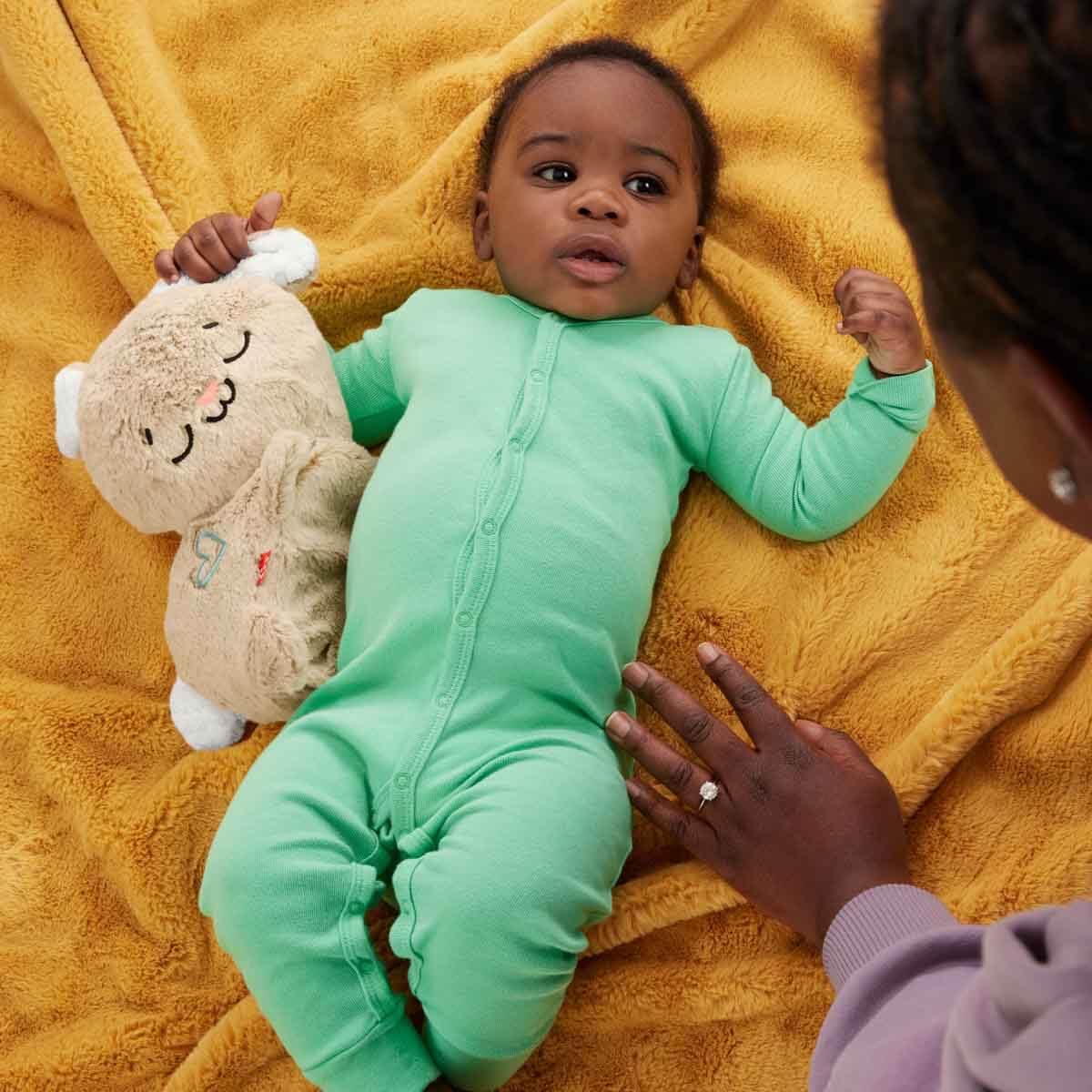 Fisher-Price Loutre Apaisante avec Mouvements Respiratoires — Machine à Sons, Lumières & Musique Douce pour Nouveau-Nés