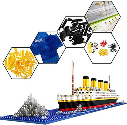 BIDIUTOY Titanic – Maquette en micro-briques | 1860 pièces | Puzzle 3D éducatif - LumeraKids