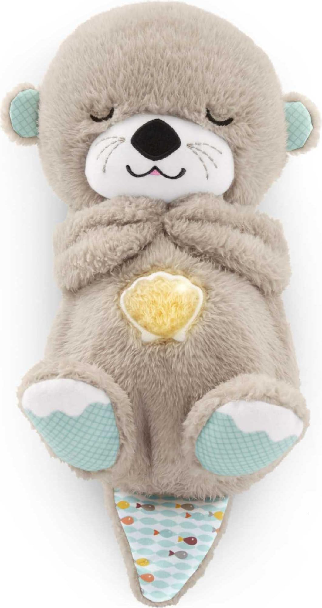Fisher-Price Loutre Apaisante avec Mouvements Respiratoires — Machine à Sons, Lumières & Musique Douce pour Nouveau-Nés