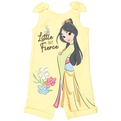 Barboteuse Princesses Disney avec Bandeau | Imprimé Pailleté | Nouveau-né à 5T