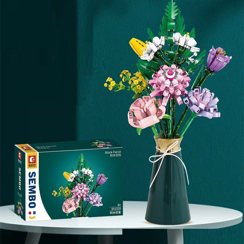 Building Blocks Phalaenopsis Potted Bonsai Bouquet Building Block Ornaments - 0 - LumeraKids