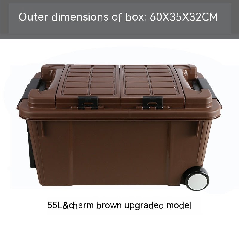 Large High-strength Plastic Storage Box Thickened Trolley On-board Storage Box - 0 - LumeraKids