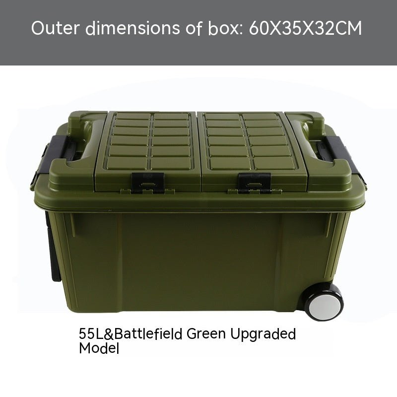 Large High-strength Plastic Storage Box Thickened Trolley On-board Storage Box - 0 - LumeraKids